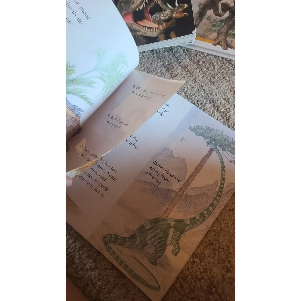 Dinosaur Childrens Book Lot of 3 Flip the Flaps Incredible True Facts Reference